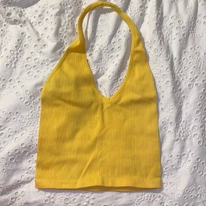 Urban outfitters yellow halter top
